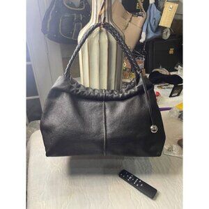 B919v-vPreloved Furla Classic Leather Shoulder Bag – Deep Chocolate Brown (Almos